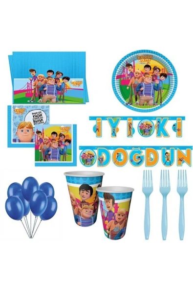 Mini Party Store Rafadan Tayfa Parti Seti 8 Kişilik ürün görseli 1