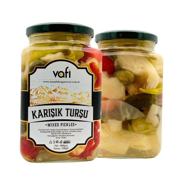 Vafi Turşu Serisi Karışık Turşu 1000cc-500gr 1 ADET ürün görseli 1