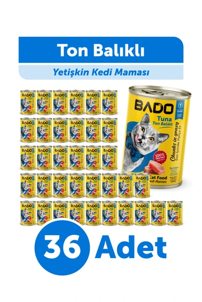 Bado Yetişkin Yaş Kedi Maması Ton Balıklı 400Gr 36'lı ürün görseli 1