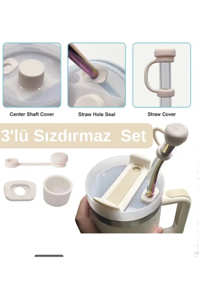 Popidima Quencher Ve Yeni Nesil Pipetli Termos İle Uyumlu 3 Parça Sızdırmaz Koruyucu Aksesuar Silikon Set ürün görseli 1