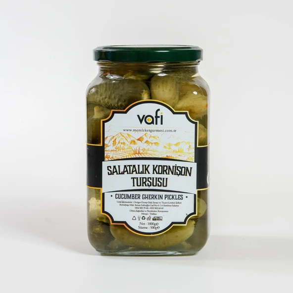 Vafi Salatalık Kornişon Turşusu 3000cc-1500gr ürün görseli 1