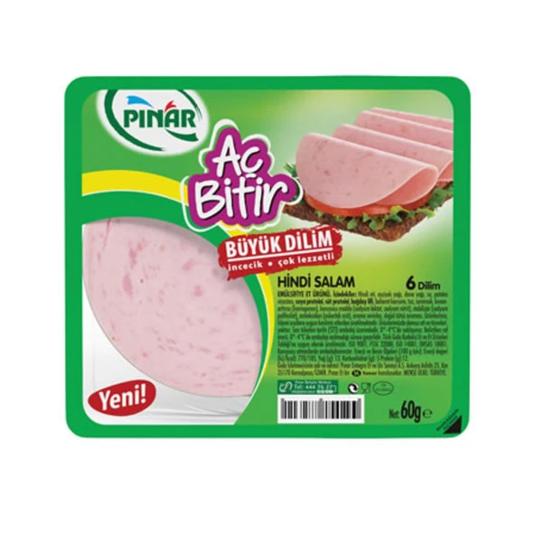 Pınar Aç Bitir Hindi Salam 60 gr ürün görseli 1
