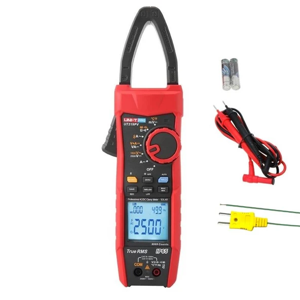 Uni-T Ut 219PV Pro Pensampermetre Solar True Rms 1000a Ac/Dc 1500v Ac/2500v Dc Uni-T UT219PV ürün görseli 1