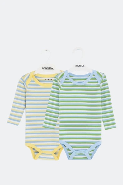 Toontoy Unisex Çizgili 2 Li Zıbın ürün görseli 1