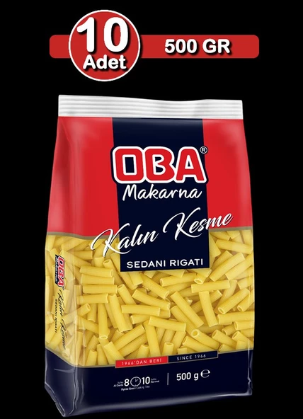 Oba Kalın Kesme Makarna 500 G X 10 Adet | Aile Ve İşletme Paketi ürün görseli 1