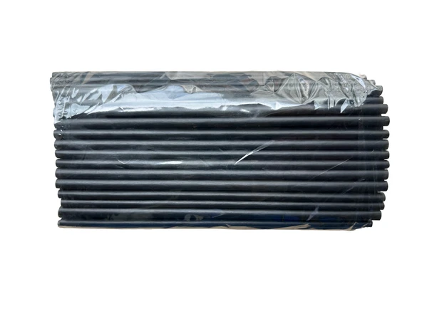 Dökme Kalın Kokteyl Buzlu İçecek Pipet - Düz - Siyah - 22 Cm. - 8 mm. -100 Adetlik Paket ürün görseli 1