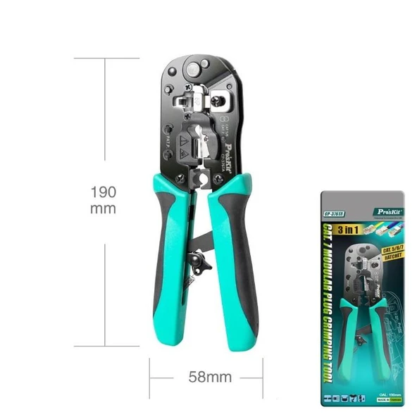 Proskit CP-376TA Cat 5-6-7 Modüler Plug Sıkma Pensesi 8P8C ürün görseli 1