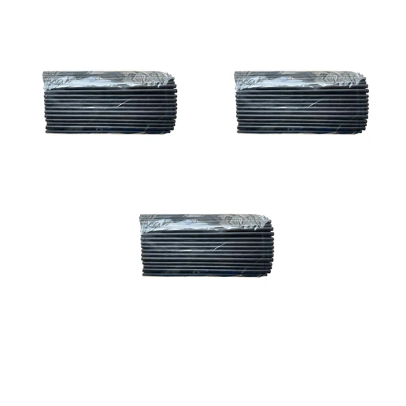 Dökme Kalın Kokteyl Buzlu İçecek Pipet - Düz - Siyah - 22 Cm. - 8 mm. -100 Adetlik 3 Paket ürün görseli 1