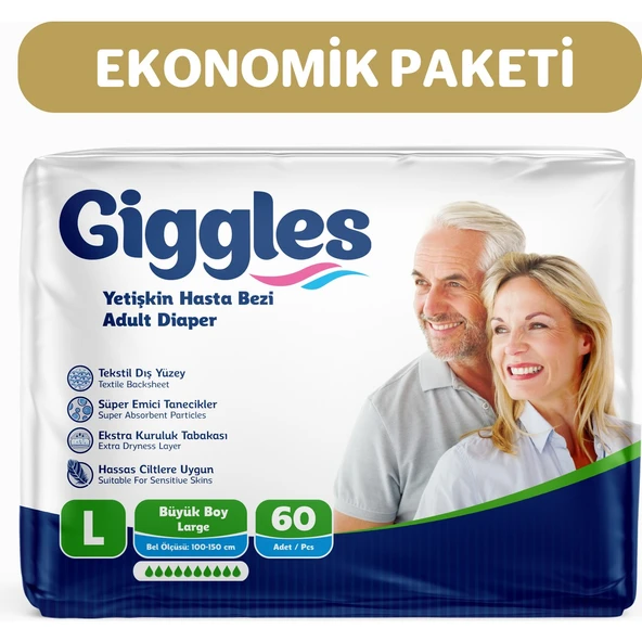 Giggles Belbantlı Büyük Boy L 30'lu 2 Adet Hasta Bezi ürün görseli 1