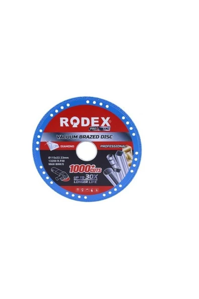 Rodex Vakum Kaynaklı Elmas Testere Uzun Ömürlü Çok Amaçlı Kesme Diski 125 Mm Rrm125s ürün görseli 1