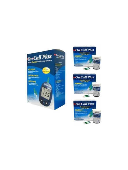 On Call Plus Ölçüm Cihazı + On Call Plus Strip 50'Li X 3 KUTU (SKT:10/2027) ürün görseli 1