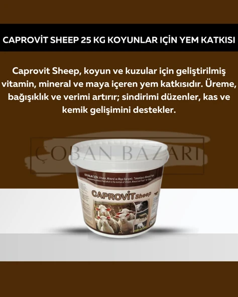 Royal İlaç Caprovit Sheep 25 Kg Koyunlar Için Yem Katkısı ürün görseli 1