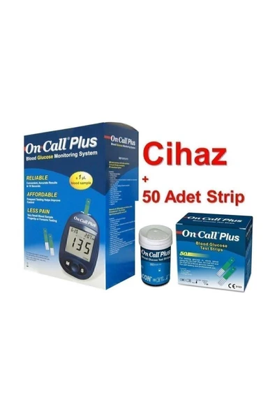 On Call Plus Ölçüm Cihazı + On Call Plus Strip 50'Li (SKT:10/2027) ürün görseli 1