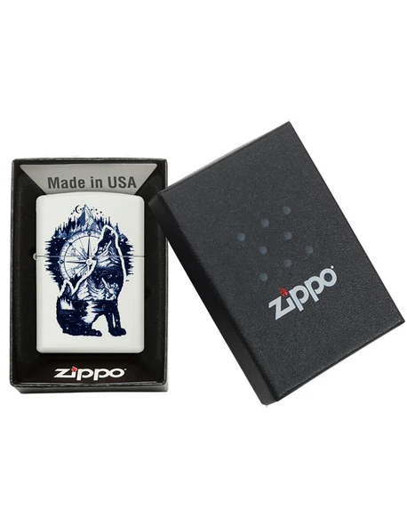 Zippo Wolf Mountain Compass Dizayn Çakmak - Resim 5