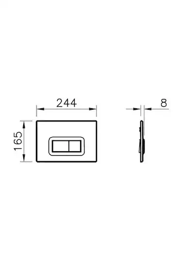 Vitra Kumanda Paneli, Loop R, Parlak Krom, 740-0680 - Resim 2