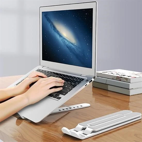 BUFFER® Ayarlanabilir Plastik Dizüstü Destek Tabanı Katlanabilir Taşınabilir Laptop Sehpası Yükselti ürün görseli 1