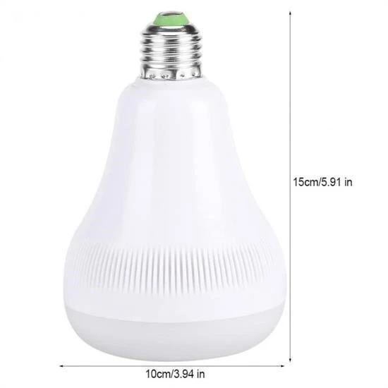 BUFFER® Kumandalı Bluetooth Hoparlör Ampul LD-37 - Resim 7