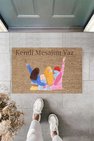 Dijital Baskı Kişiye Özel İç Kapı Dekorasyon Paspas  PS11192 ürün görseli 1