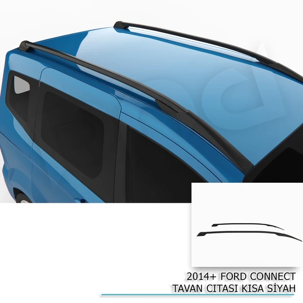 Ford Connect Tavan Çıtası Kısa  Siyah 2014+ Uyumlu ürün görseli 1