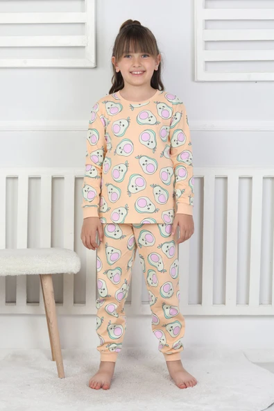 Cute Avocado Desenli Kız Çocuk Pijama Takımı ürün görseli 1