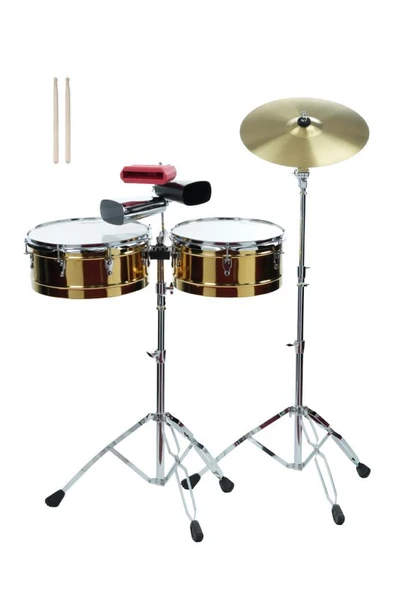 Midex DRM-21 Latin Perküsyon Timbal Seti (Stand Zil Cowbell Dahil) ürün görseli 1