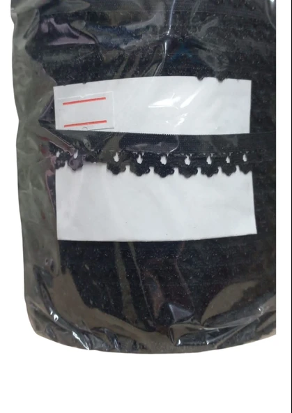 Çamaşır Lastiği Dantelli 1 cm 1 Metre Siyah ürün görseli 1