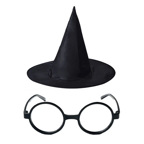 Harry Potter Şapkası ve Gözlüğü Siyah Renk ürün görseli 1