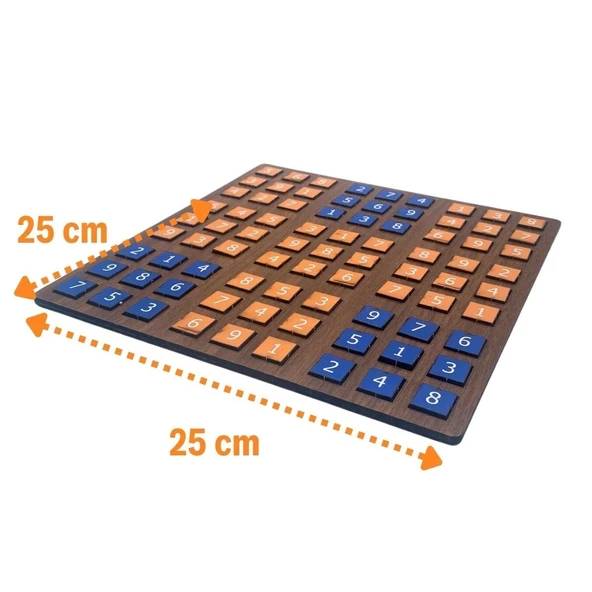 BUFFER® 9 Bölümlü Ahşap Sudoku Eğitici Oyun Seti - Resim 3