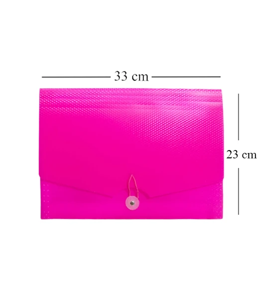 Körüklü Dosya 13 Bölümlü Cepli - Pembe - Resim 4