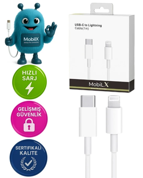 PD 20W Type-C to Lightning iPhone Hızlı Şarj ve Data Kablosu (1m) ürün görseli 1