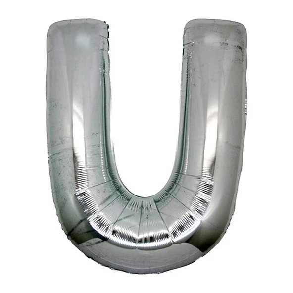 Gümüş Rengi Folyo Harf Balon 1 Metre ürün görseli 1