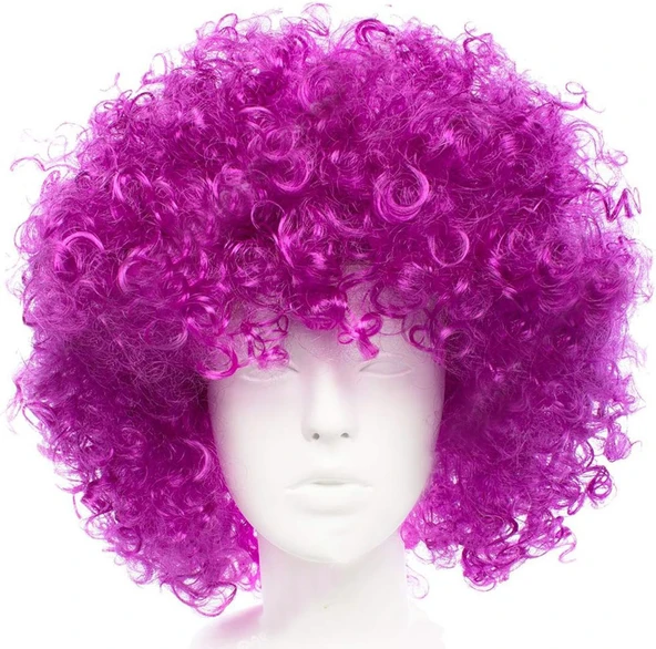 Koyu Mor Violet Renk Afro Bonus Parti Peruğu ürün görseli 1