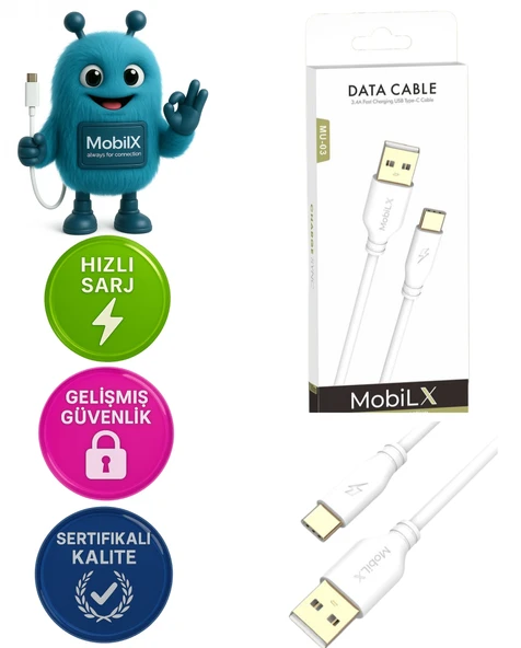 MU-03 3.4A Bakır Uç Silikon USB to Type-C Şarj ve Data Kablosu (1m) ürün görseli 1