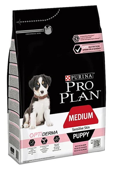 Medium Puppy Sensitive Skin Somonlu Yavru Köpek Maması 12 Kg ürün görseli 1