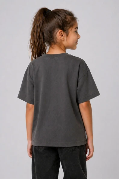 Unisex Basic Kısa Kollu Çocuk T-Shirt - Resim 8