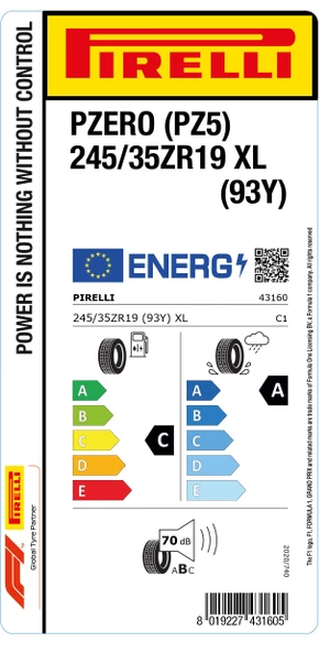 PİRELLİ 245/35R19 93Y XL PZERO (PZ5) - Resim 2