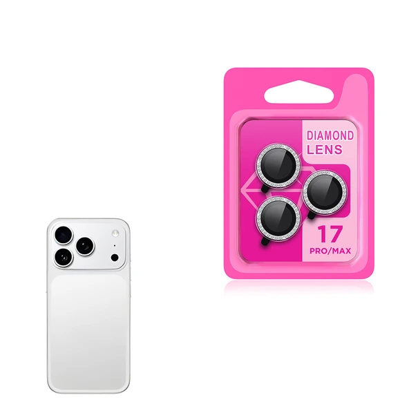 Zipax Apple iPhone 17 Pro Max Taşlı Kamera Lens Koruyucu Cam  ZRCL-06 ürün görseli 1