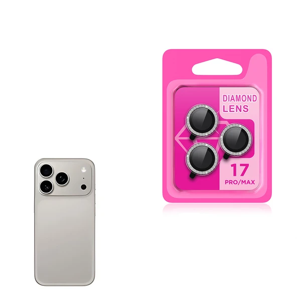 Zipax Apple iPhone 17 Pro Taşlı Kamera Lens Koruyucu Cam  ZRCL-06 ürün görseli 1
