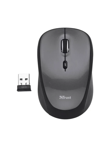 Trust 24549 Yvi+ Sessiz Kablosuz Mouse-Siyah-Gri ürün görseli 1