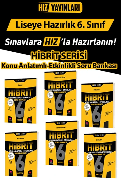 6. Sınıf Hibrit Konu Anlatımlı Etkinlikli Soru Bankası ürün görseli 1