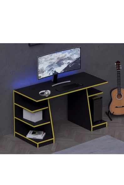 Alfimo Mobilya KRONOS OYUNCU MASASI - BİLGİSAYAR MASASI - GAMER MASASI - 59x136 Cm ürün görseli 1