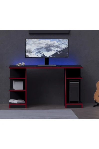 Alfimo Mobilya KRONOS OYUNCU MASASI - BİLGİSAYAR MASASI - GAMER MASASI - 59x136 Cm ürün görseli 1