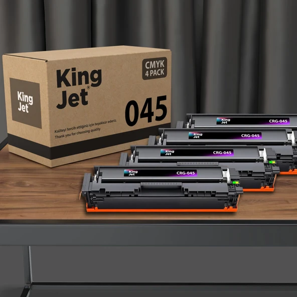 Kingjet Canon Uyumlu LBP612cdw Standart Kapasiteli 4 Renk (Takım) Muadil Toner Çipli | (045) CRG-045 ürün görseli 1