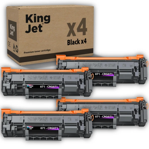 Kingjet Canon Uyumlu CRG-071 Standart Kapasiteli (4'lü Paket)Muadil Toner Çipli | MF271dn, MF272dw ürün görseli 1