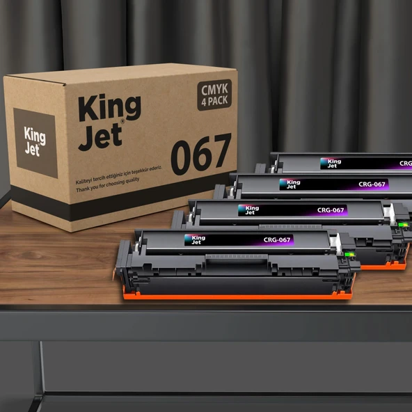 Kingjet Canon Uyumlu CRG-067 Standart Kapasiteli 4 Renk (Takım) Muadil Toner Çipli | MF655,  MF651 ürün görseli 1
