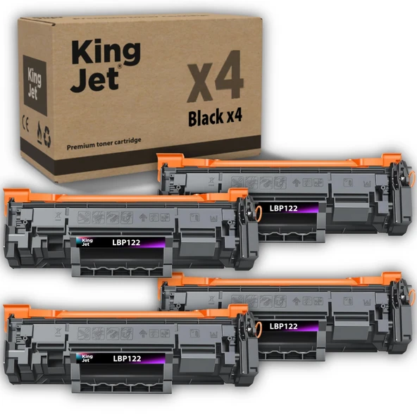 Kingjet Canon Uyumlu LBP122dw Standart Kapasiteli (4'lü Paket) Muadil Toner Çipli | 071 / CRG-071 ürün görseli 1