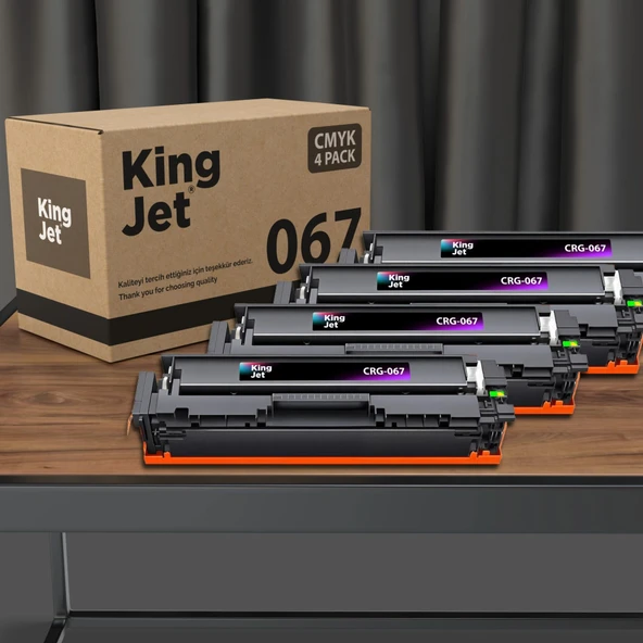 Kingjet Canon Uyumlu MF651 Standart Kapasiteli 4 Renk (Takım) Muadil Toner Çipli | (067) CRG-067 ürün görseli 1