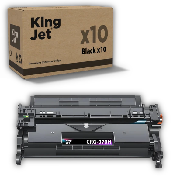 Kingjet Canon Uyumlu 070H / CRG-070H Yüksek Kapasiteli (10'lu Paket) Muadil Toner Çipli | MF465dw ürün görseli 1