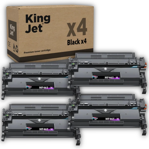 Kingjet Canon Uyumlu MF465dw Yüksek Kapasiteli (4'lü Paket) Muadil Toner Çipli | 070H / CRG-070H ürün görseli 1
