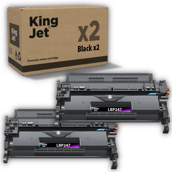Kingjet Canon Uyumlu LBP247dw Standart Kapasiteli (2'li Paket) Muadil Toner Çipli | 070 / CRG-070 ürün görseli 1